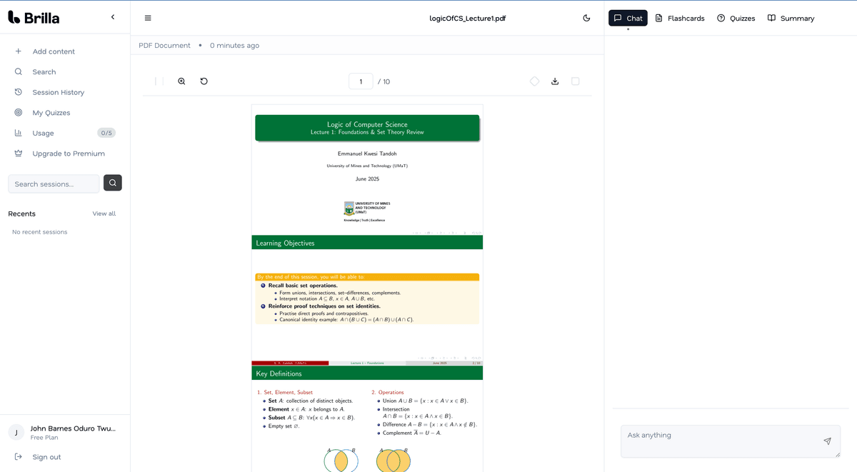 Brilla AI Chat - Get instant help with your studies